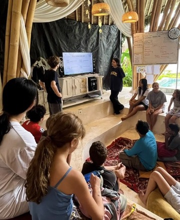 A live held room — teaching in a bamboo studio