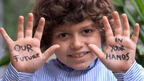 Writing a letter to future children and generations